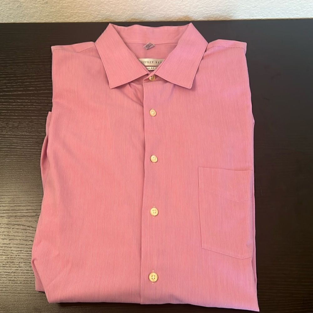 Men's Geoffrey Beene Long Sleeve Collared Dress Shirt - Lilac - Size 17-32-33